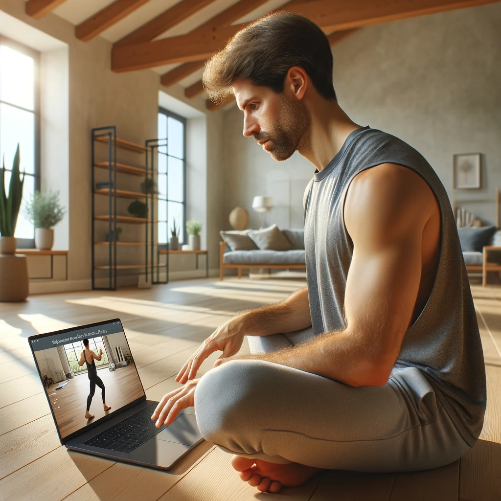 Élève suivant un programme de coaching en ligne Movement Practice Bordeaux